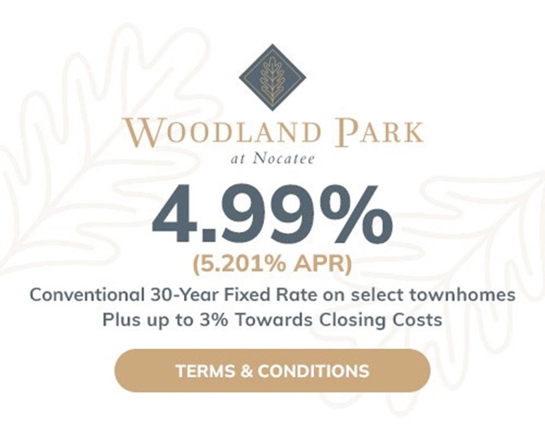 Woodland Park at Nocatee October Sales Event Providence Homes